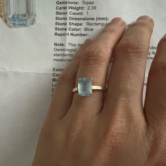 14k Topaz cocktail ring